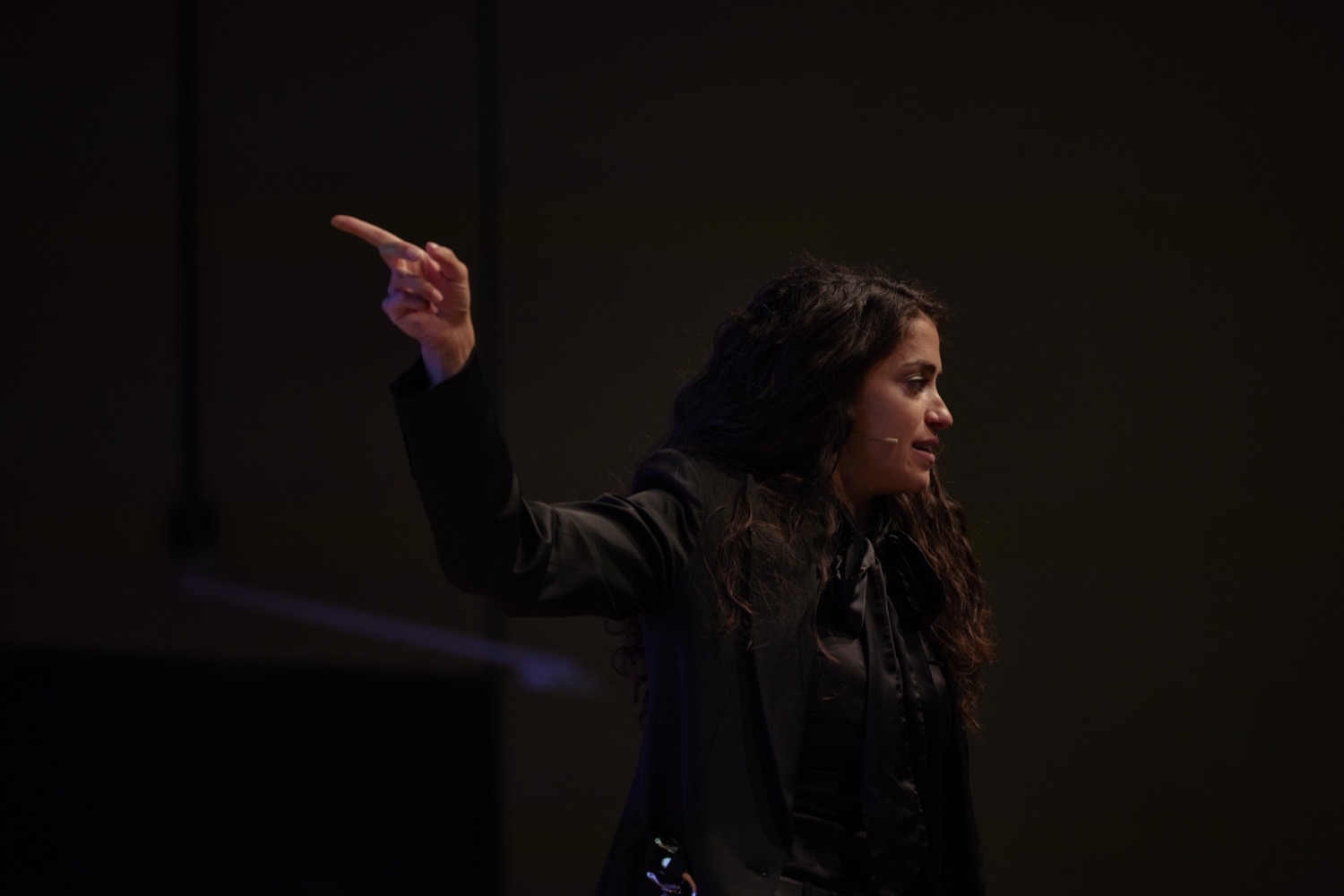 Fran teaching live on stage