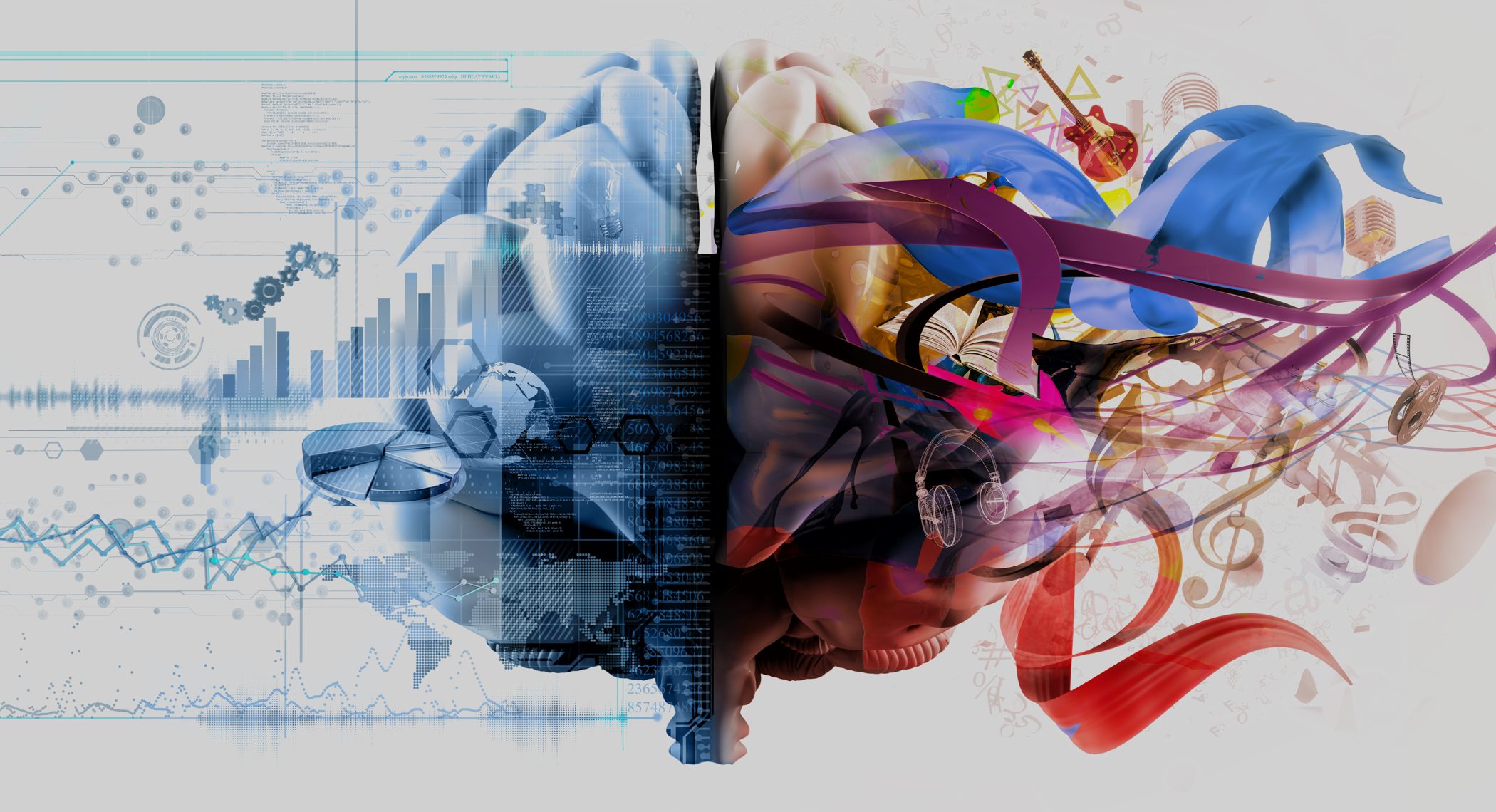 A whole brain, analytical on one side and creative on the other